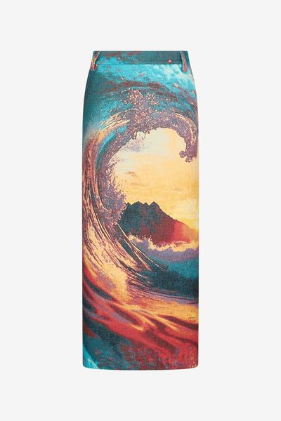 Roberto Cavalli Itaca Print Pencil Skirt