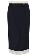 Róhe Contrast-Trim Midi Skirt
