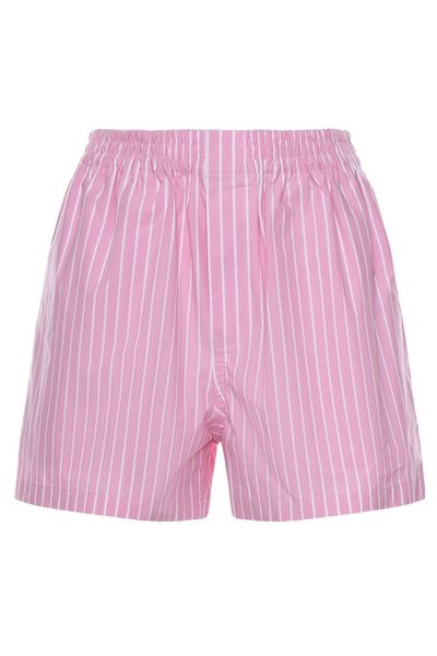 Balenciaga Pinstriped Elastic Waist Shorts