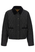 Burberry Collared Quilted Cropped Jacket