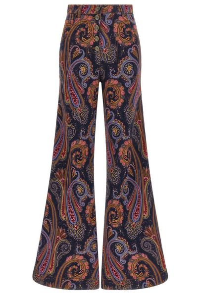 Etro Paisley Printed Flared Jeans