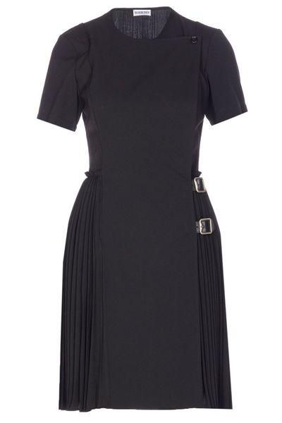 Burberry Buckle Detailed Pleated Kilt Dress