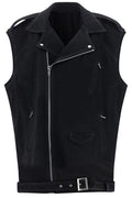 Rick Owens Zip-Up Leather Biker Gilet