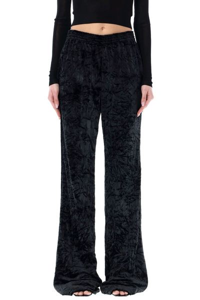 Saint Laurent Wide Leg Velvet Trousers