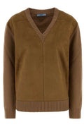 Prada V-Neck Knitted Jumper