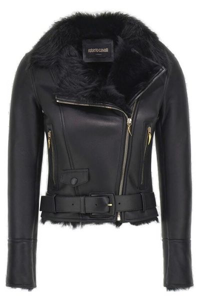Roberto Cavalli Shearling Biker Jacket