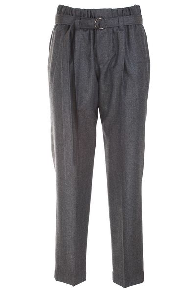 Brunello Cucinelli Pleat Detailed Belted Trousers