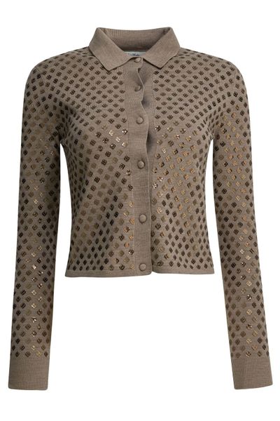 Max Mara Ragno Sequin Embellished Knitted Cardigan