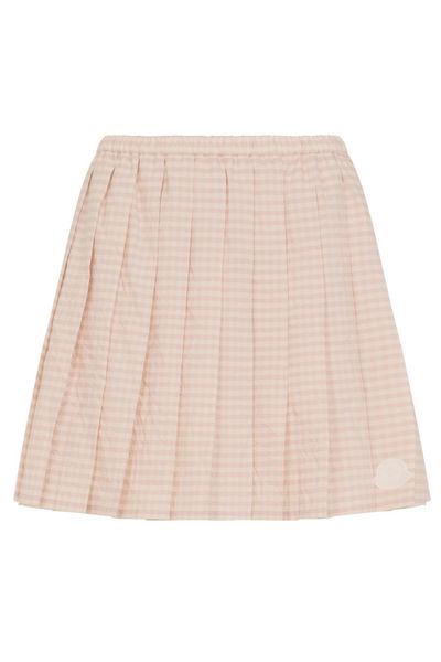 Moncler Logo-Patch Checked Mini Skirt