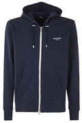 Balmain Logo Printed Zipped Hoodie