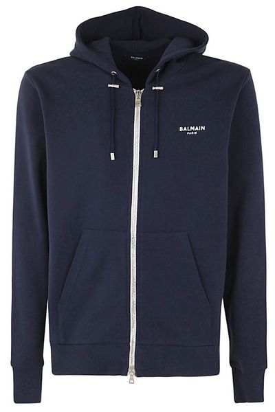 Balmain Logo Printed Zipped Hoodie
