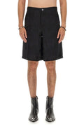 Alexander McQueen Logo Patterned Satin Shorts