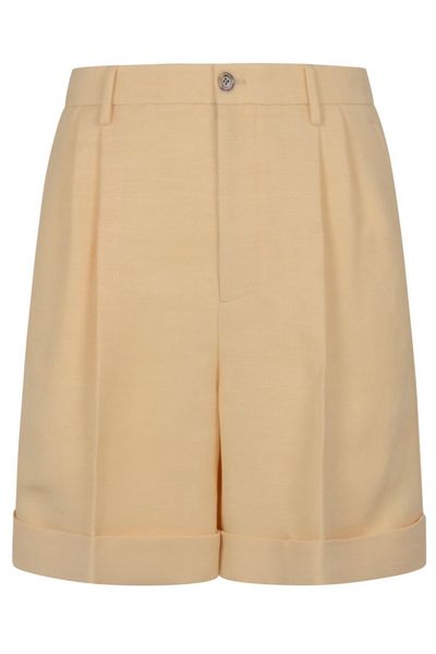 Valentino Pleat Detailed Textured Shorts
