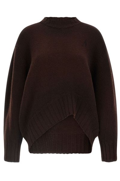 The Attico Logo Embroidered Asymmetric Jumper