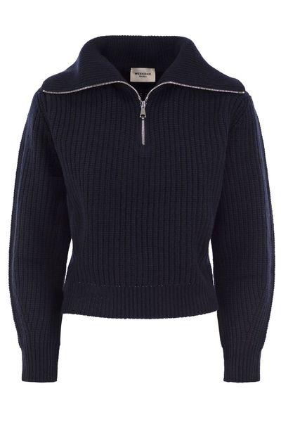 Weekend Max Mara Wkdlaser Front Zipped Knitted Jumper