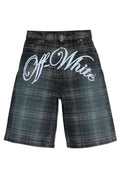Off-White Logo Printed Plaid Shorts