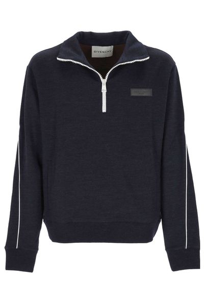 Givenchy Logo Half-Zip Sweater