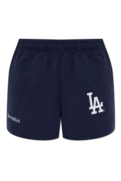 Sporty & Rich S R X LA Dodgers Logo Shorts