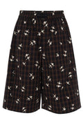 Ganni Printed Check Shorts