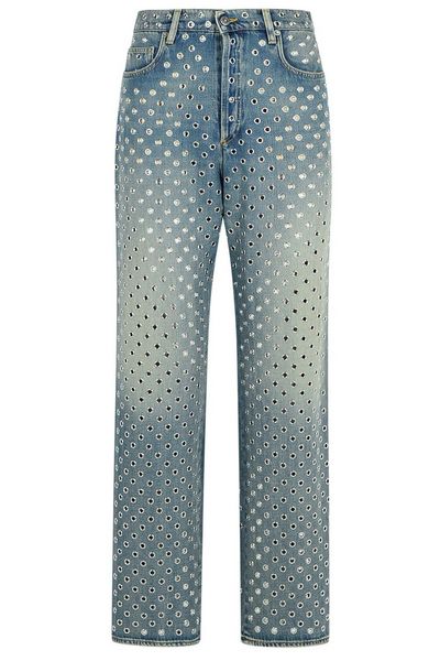 Golden Goose Deluxe Brand Straight-Leg Eyelet Detailed Jeans