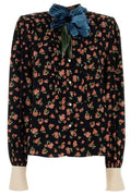 Valentino All-Over Floral Patterned Button-Up Top