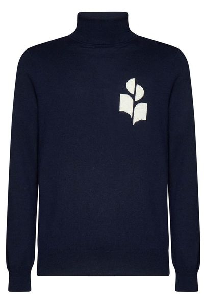 Isabel Marant Logo Intarsia-Knit High-Neck Jumper