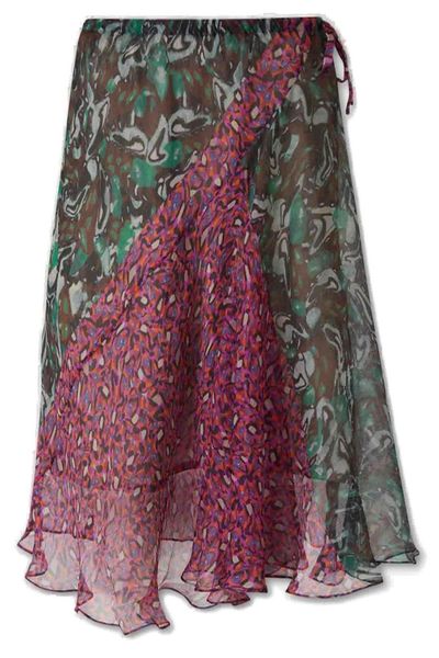 Dries Van Noten Printed Drawstring Skirt