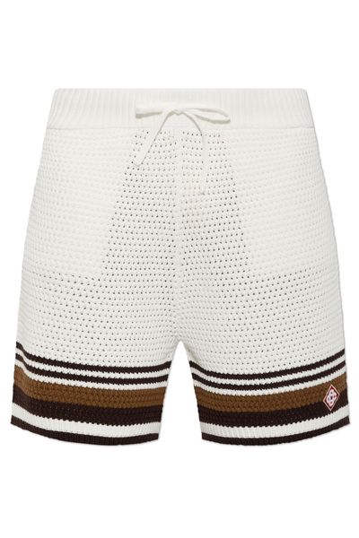 Casablanca Crochet Stripe Shorts