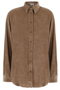 Brunello Cucinelli Monili Detailed Curved Hem Shirt