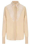 Fendi Lace Detailed Long Sleeved Shirt