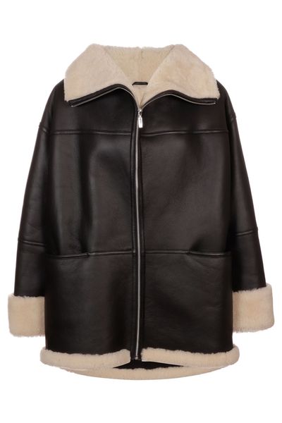Totême Signature Zip-Up Leather Jacket
