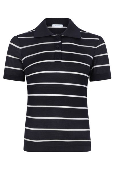 Max Mara Bellico Striped Short-Sleeved Polo Shirt
