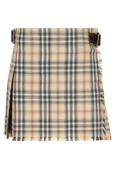 Burberry Checked Frayed-Edge Mini Kilt