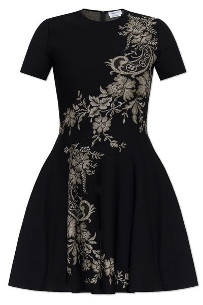 Alexander McQueen Embellished Floral Dress