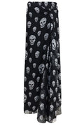 Alexander McQueen Draped Skull Print Skirt