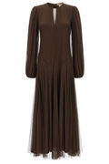 TWINSET Long Sleeved Flared Midi Dress