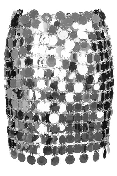 Paco Rabanne Asymmetric Circular-Disc Mini Skirt