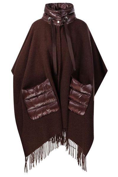 Herno Quilted Pocket Fringed Cape