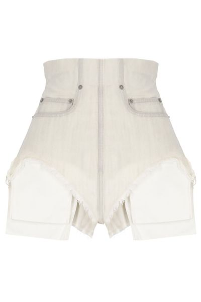 Rick Owens DRKSHDW Frayed Hem Zipped Shorts