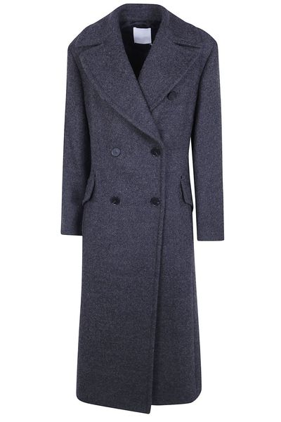 Mantu Double-Breasted Long Coat