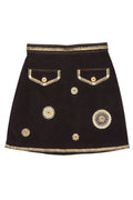 Versace Embroidered Mini Skirt