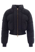 Elisabetta Franchi Cropped Curled-Sleeve Down Jacket