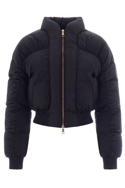 Elisabetta Franchi Cropped Curled-Sleeve Down Jacket