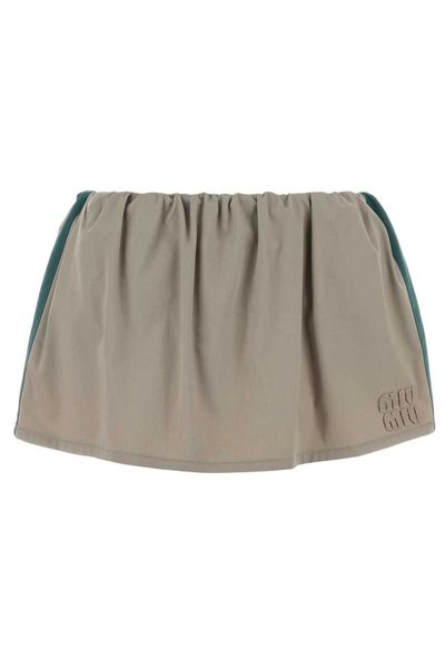 Miu Miu Elasticated Waistband Mini Skirt