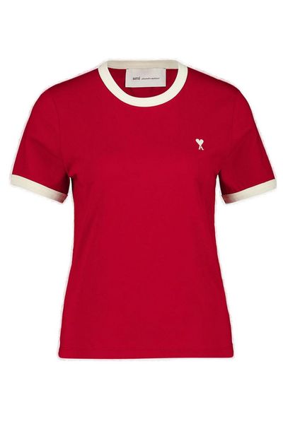 AMI Paris de Coeur Embroidered Crewneck T-Shirt
