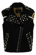 Fendi Stud Embellished Biker Gilet