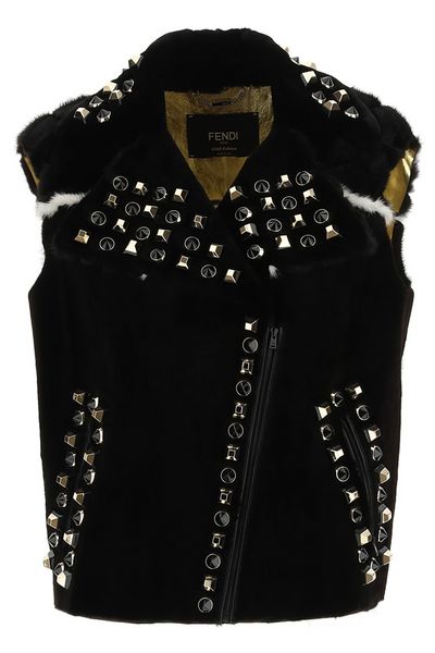 Fendi Stud Embellished Biker Gilet