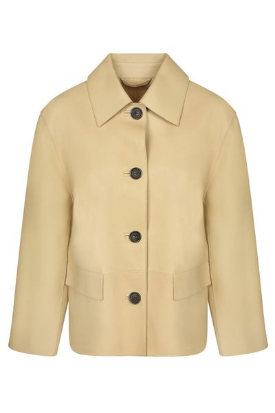 Totême Oversized Buttoned Leather Coat