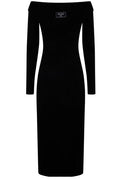 Balmain Long Plain Knit Dress