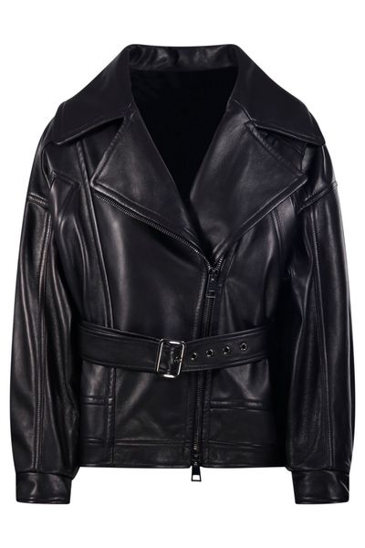Blancha Belted Leather Jacket